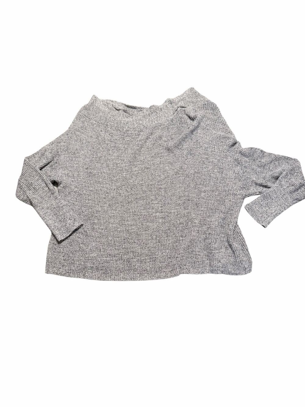 Free People Alana Sweater Gray Off The Shoulder Oversized Size Medium